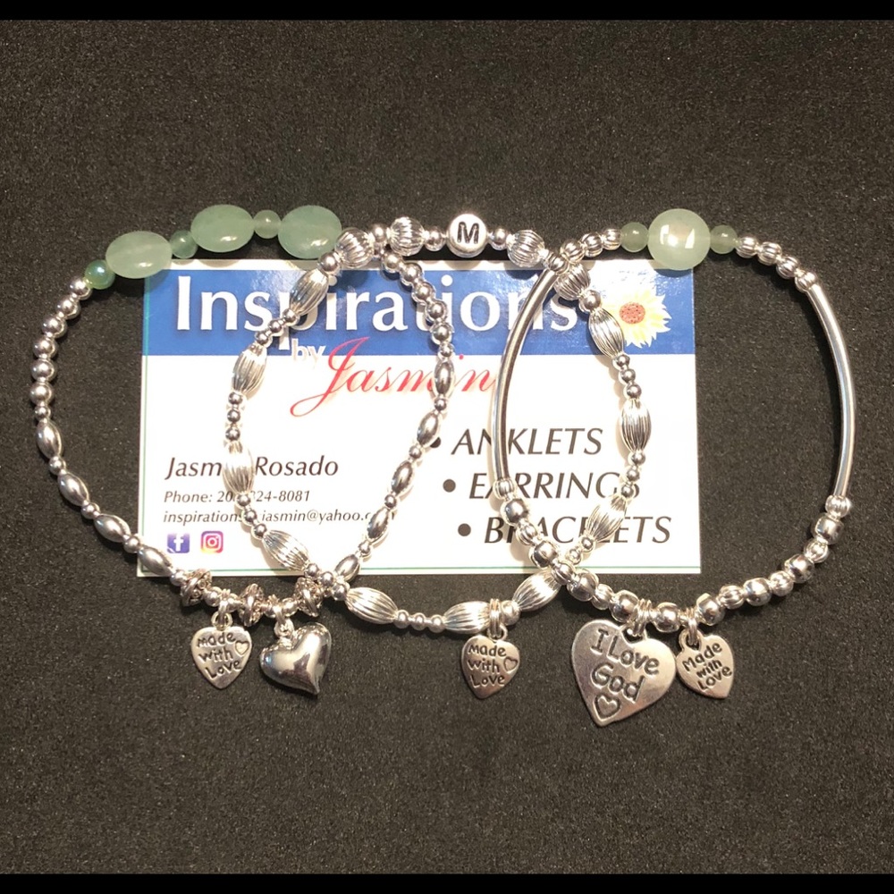 August stretch bracelet trio.